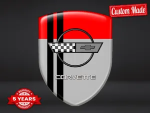 Corvette Logosticker Racing Anpassbar Hochwertig Gedruckt